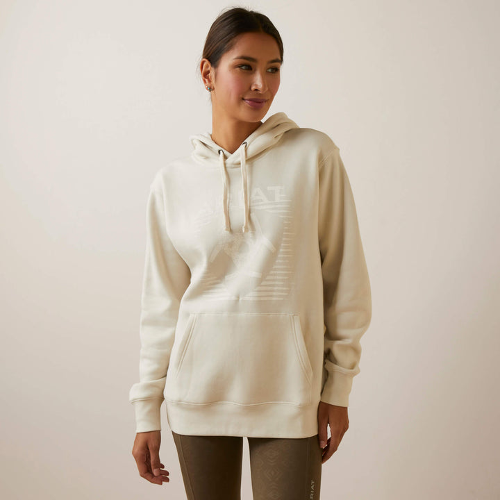Ariat Women's REAL White Onyx Fading Lines Hoodie
