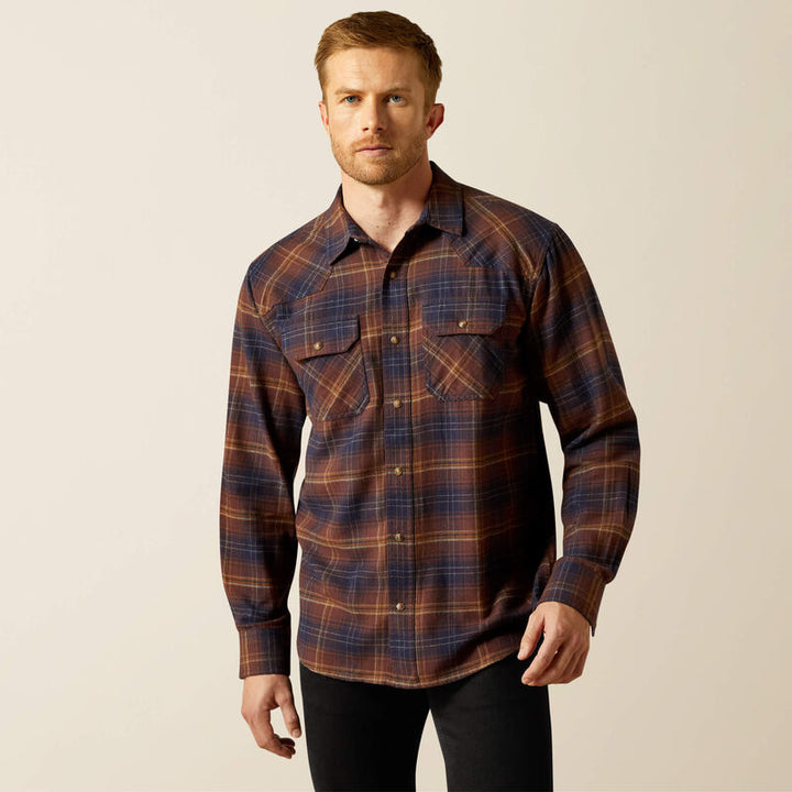 Ariat Men's Dark Brown Harleigh Retro Fit Shirt