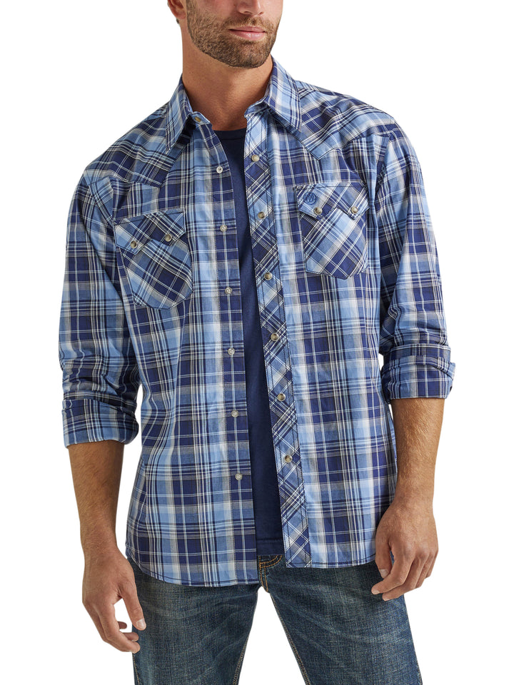 Wrangler Men's Retro Modern Fit Long Sleeve Snap Shirt