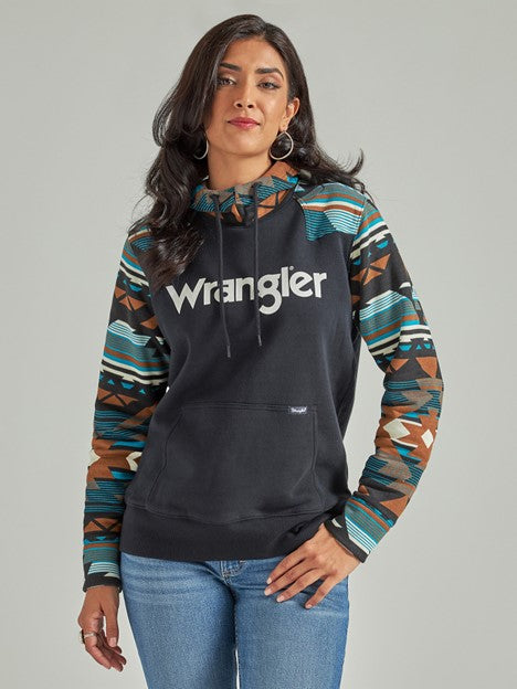 Wrangler Women's Retro Southwestern Yoke Hoodie