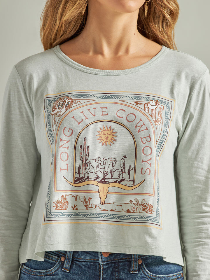 Wrangler Women's Retro Long Live Cowboys Boyfriend Tee