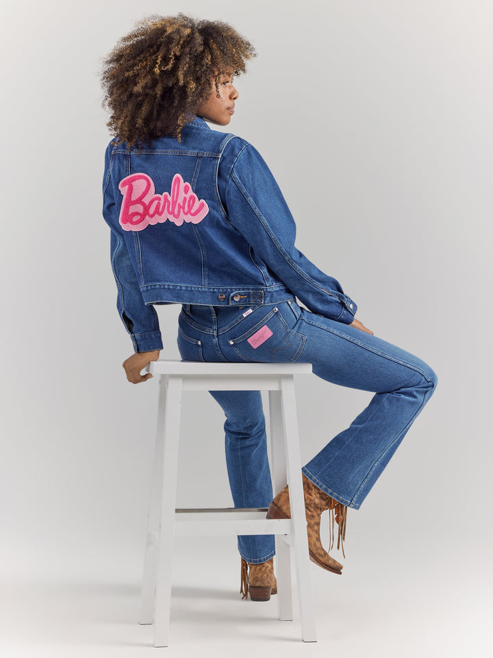 Wrangler Women's Barbie Zip Front Denim Jacket