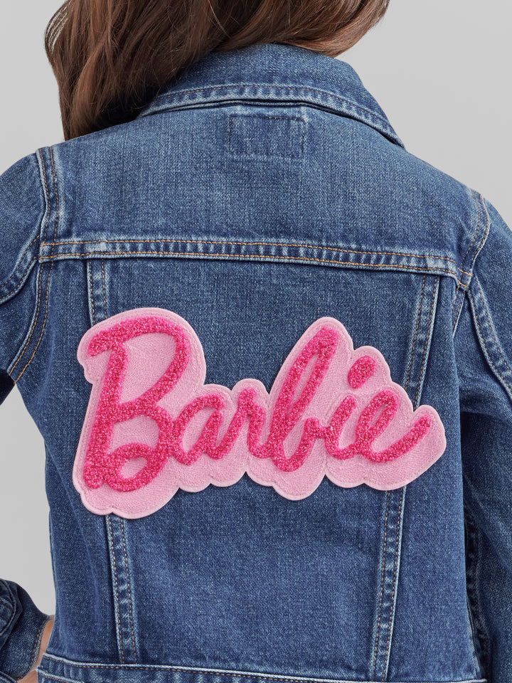 Wrangler Girl's Barbie Zip Front Denim Jacket