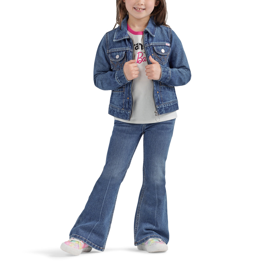 Wrangler Girl's Barbie Zip Front Denim Jacket
