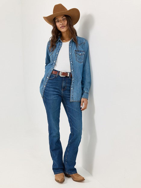 Wrangler Women's Isla High Rise Bailey Bootcut Jean