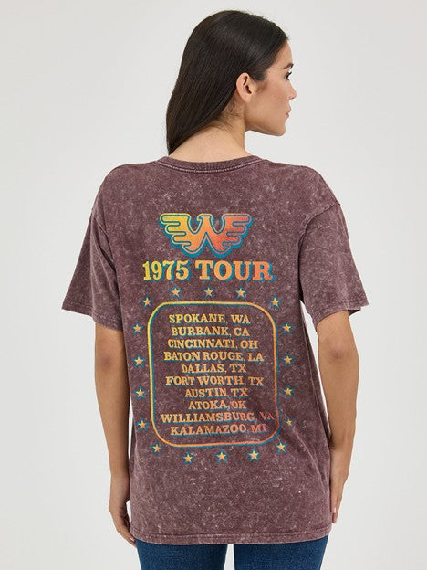Wrangler Women's Fudge Comet Oversized Waylon Jennings Band Tee