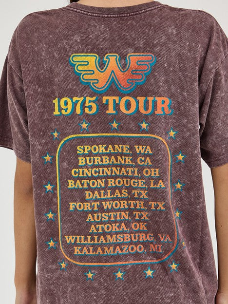 Wrangler Women's Fudge Comet Oversized Waylon Jennings Band Tee