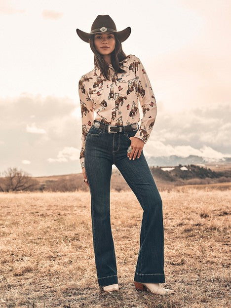 Wrangler Women's Bespoke Alexandria High Rise Trouser Jean