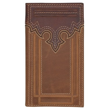Tony Lama Rodeo Wallet with Yoke and Trapunto Accents
