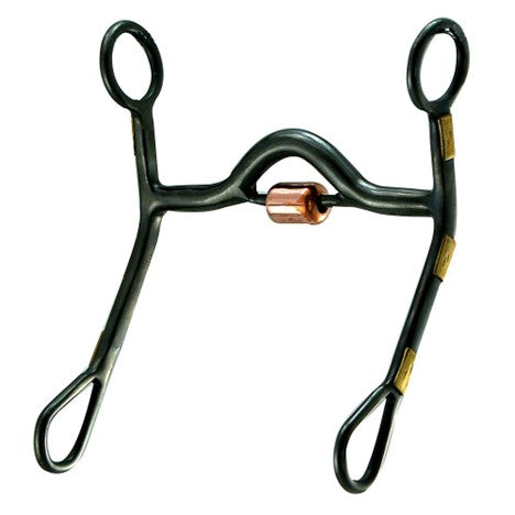 Grazing Malleable Iron Medium Port Bit with Copper Roller