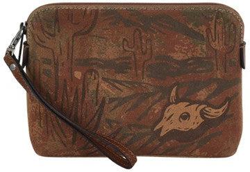 Red Dirt Hat Co Dusty Desert Print Cosmetic Pouch
