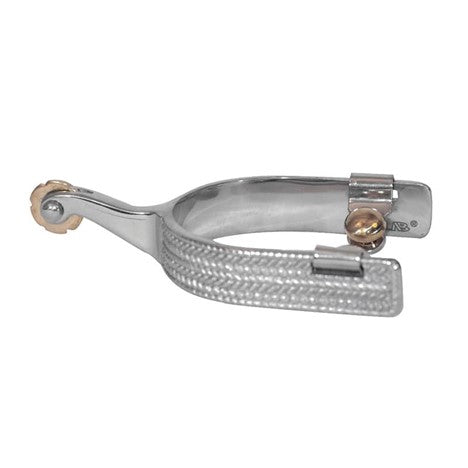 Rope Design Engraved Large Cup Spurs