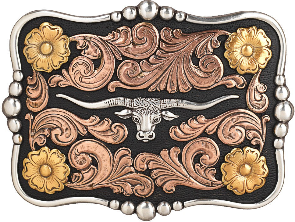 M&F Western Longhorn Belt Buckle