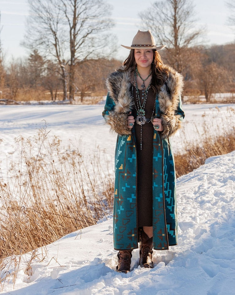 Tasha Polizzi Women's Peacock Everest Blanket Coat – West 20