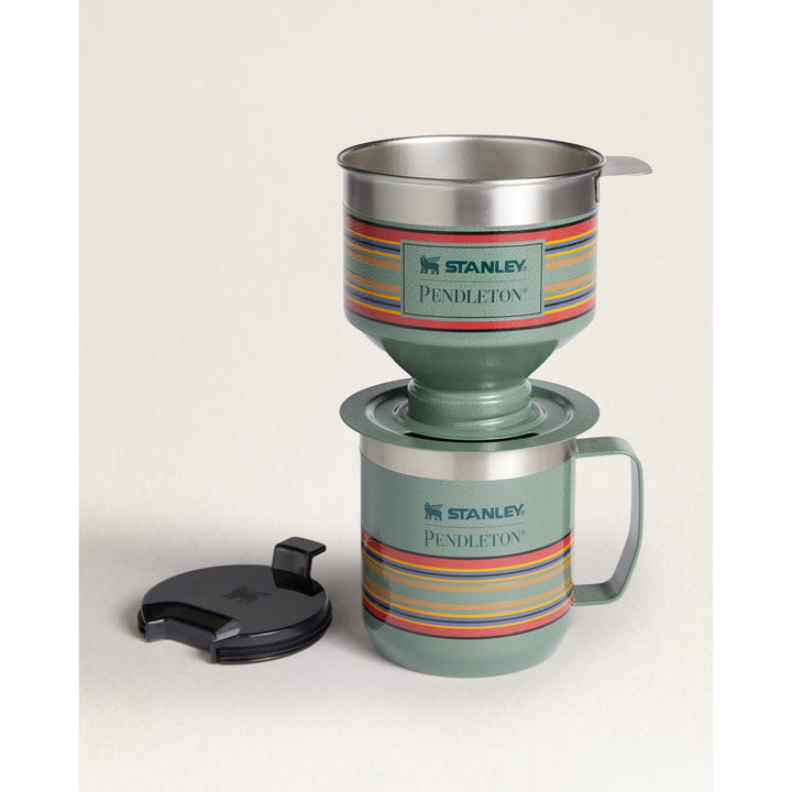 Pendleton Stanley Hammertone Green Pour Over Coffee Set