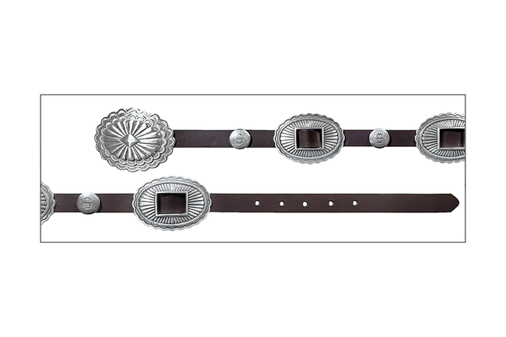 Stetson Women's Dark Brown with Silver Slider Conchos Belt