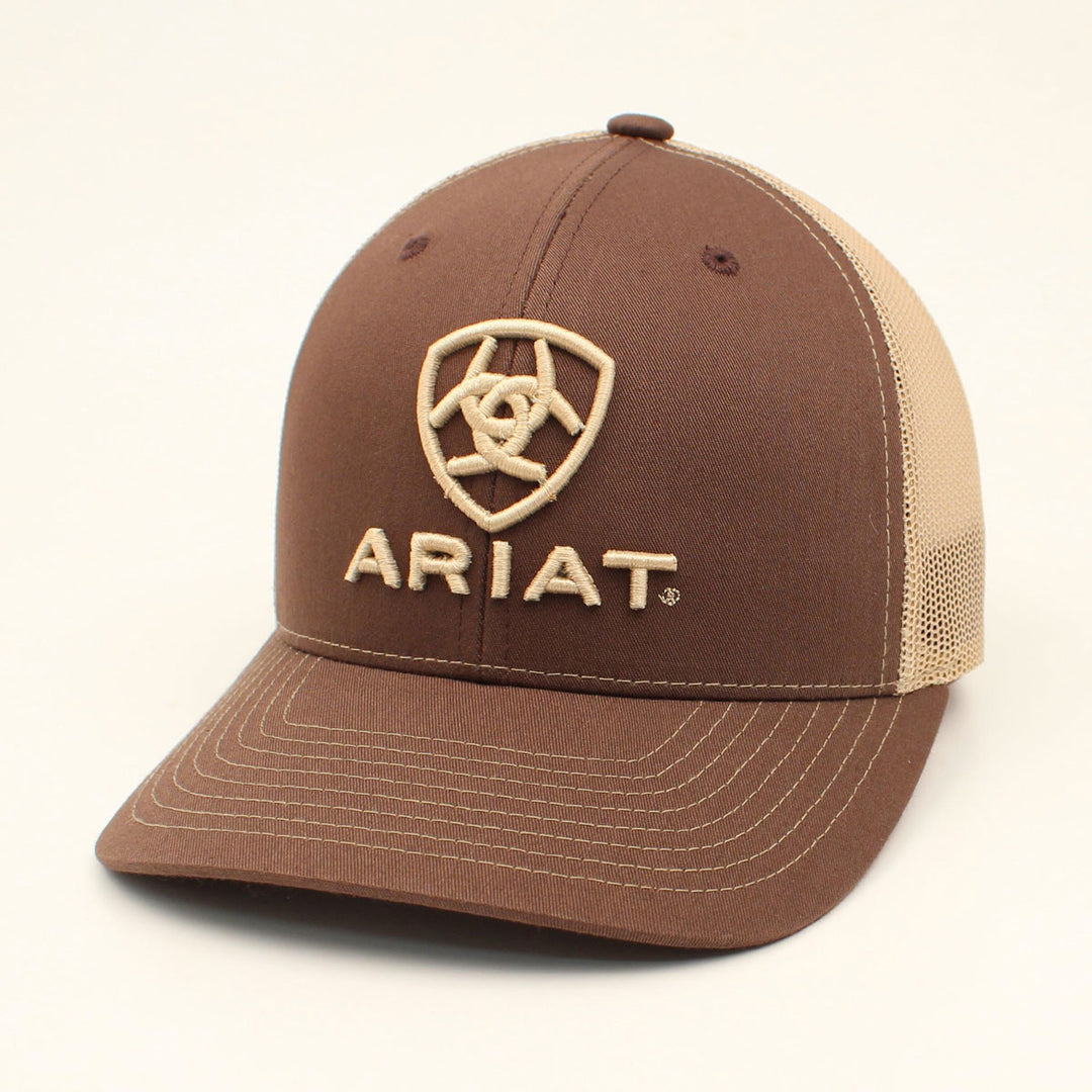 Ariat Brown Shield Logo Embroidered Hat