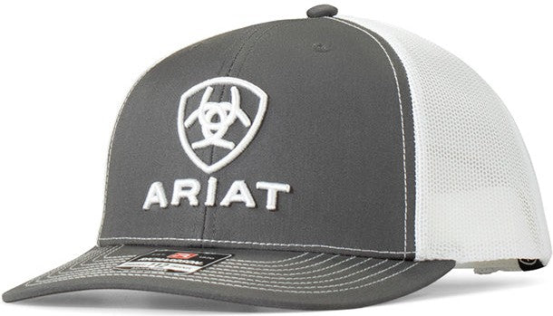 Ariat Grey Shield Logo Embroidered Hat