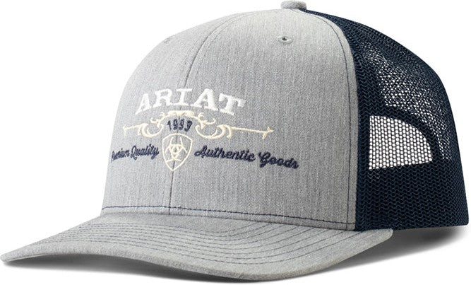 Ariat Heather Grey Denim Authentic Goods Logo Hat