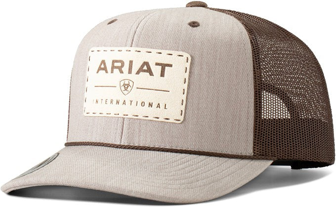 Ariat Cream Suede Logo Patch Hat