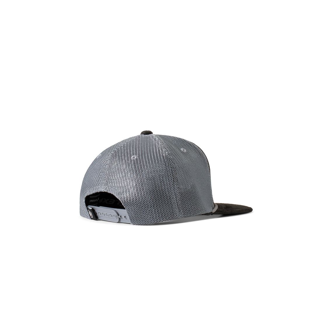 Ariat Black Roughout and Grey Logo FlexFit Hat