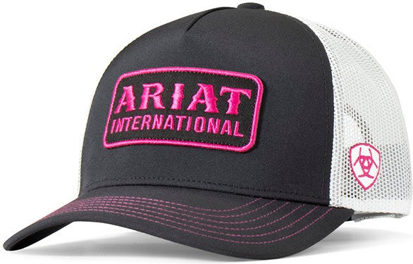 Ariat Women's Pink International Logo Patch Hat