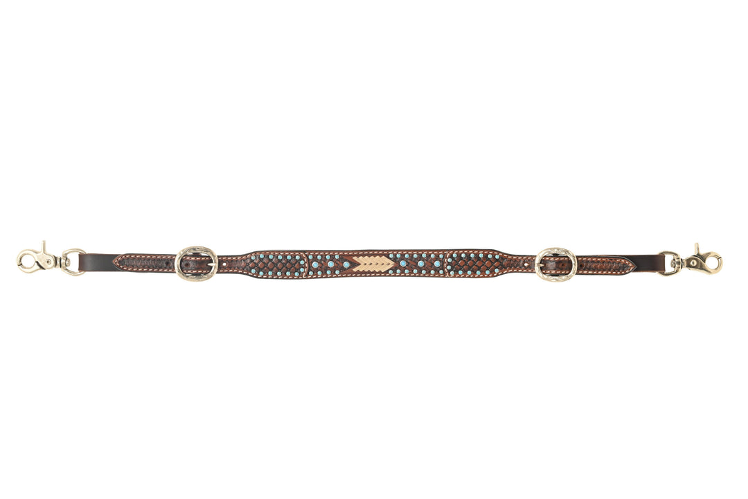 Rafter T Ranch Turquoise and Rawhide Collection Wither Strap