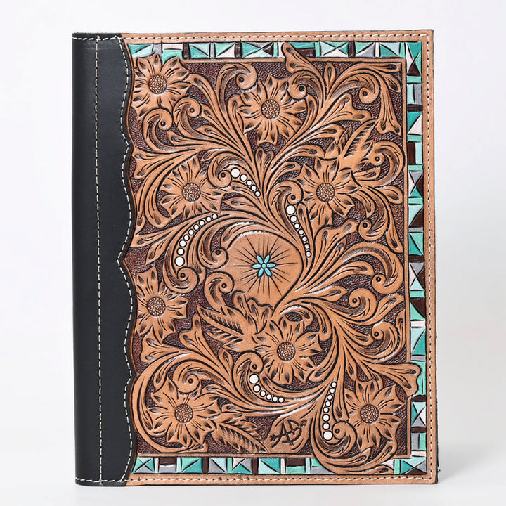 American Darling Floral Hand Tooled Genuine Leather Western Portfolio