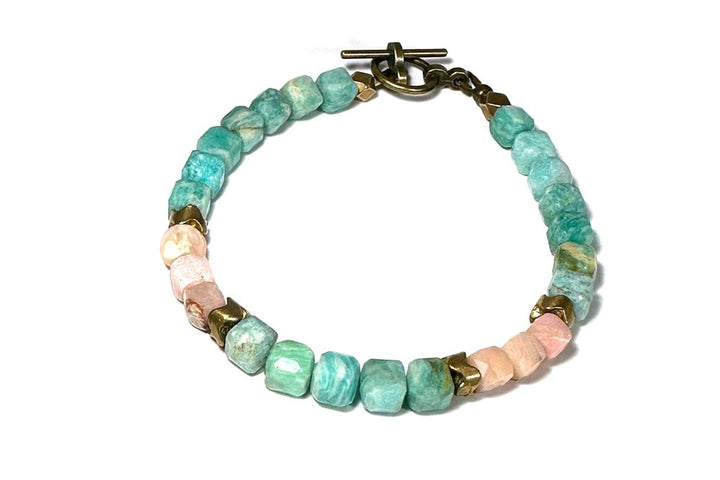 Rachel Nathan Amazonite and Peruvian Opal Narrow Bracelet