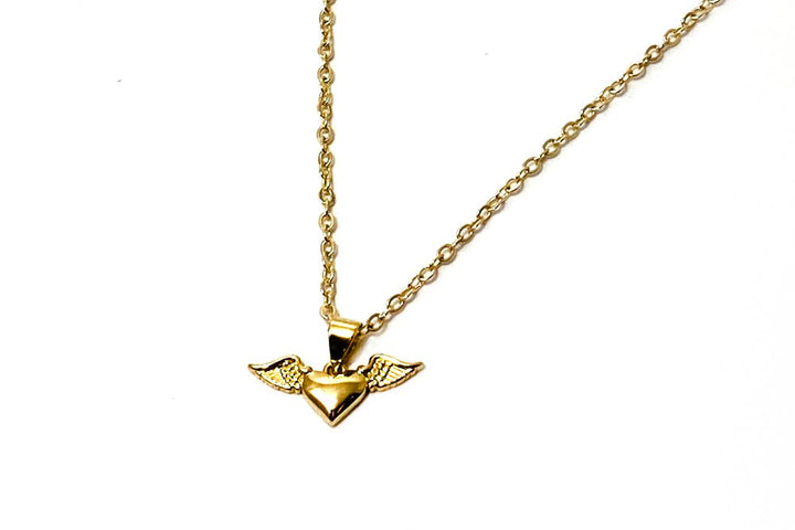 Rachel Nathan Angel Heart Mini Necklace