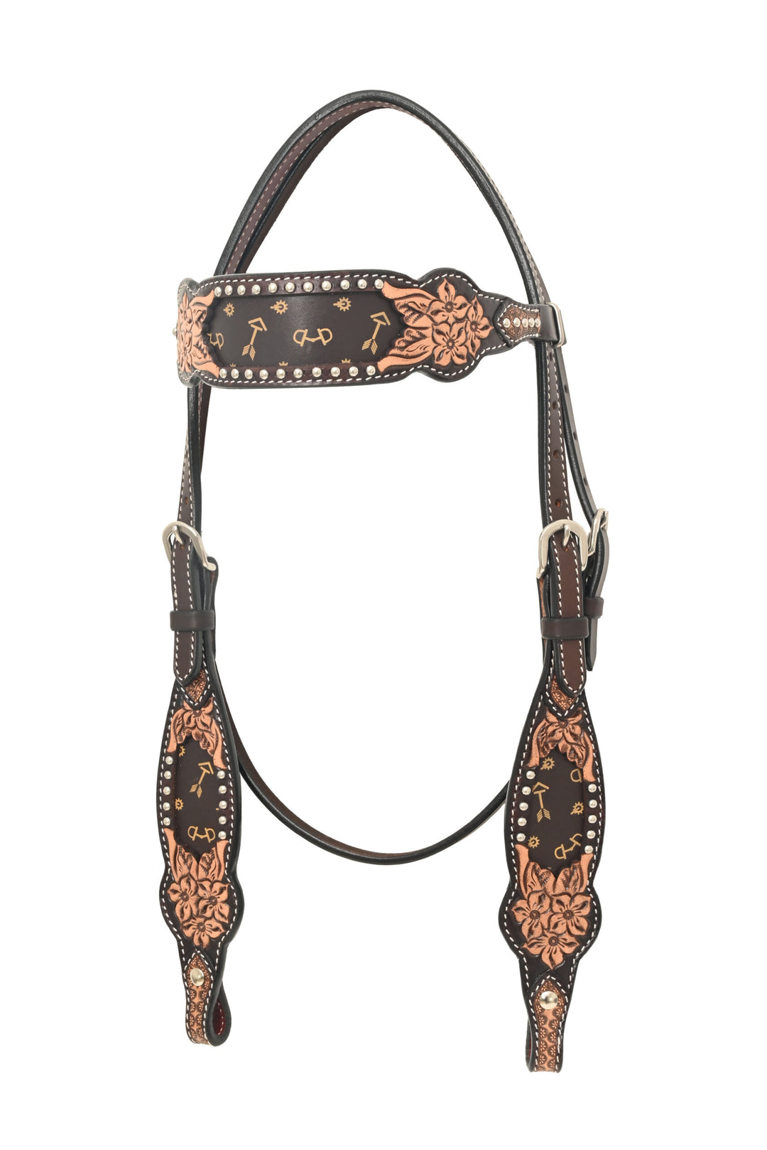 Rafter T Ranch Signature Tan Arrows Collection Browband Headstall