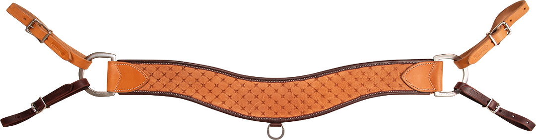 Martin Quilted Tooled Steer Roper Breastcollar