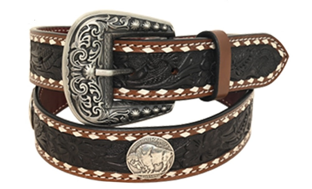 Rafter T Ranch Women's Black Buffalo Coin Belt