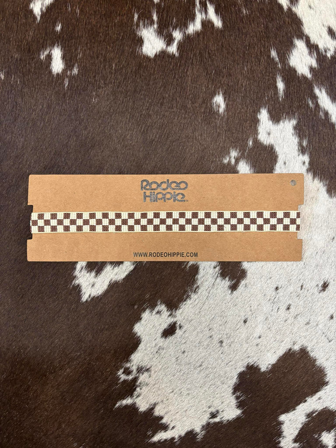 Rodeo Hippie Brown Check Hatband