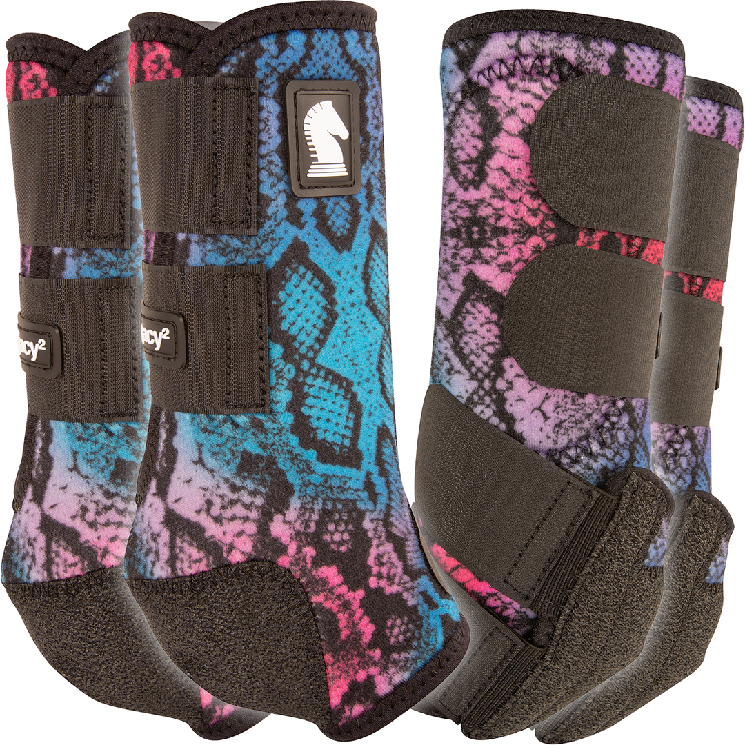 Classic Equine Legacy2 Support Boots-Full Set Poison