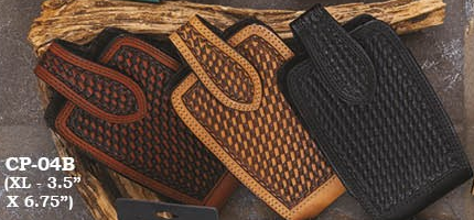 Austin Accent Basketweave Leather Cell Phone Case