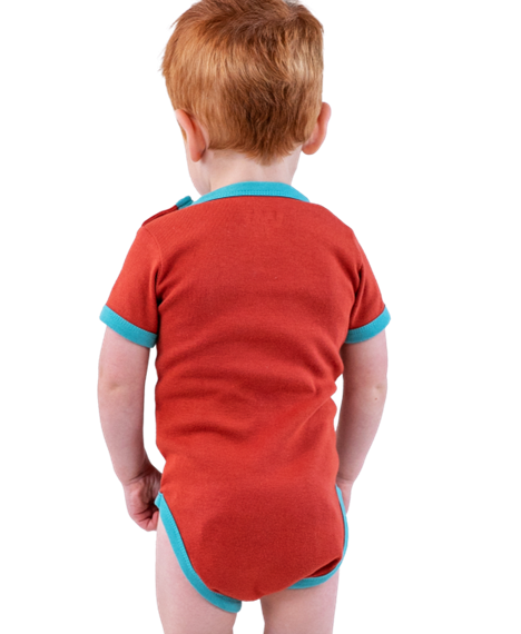 Lazy One Infant's Orange Don't Moose With Me Creeper Onesie