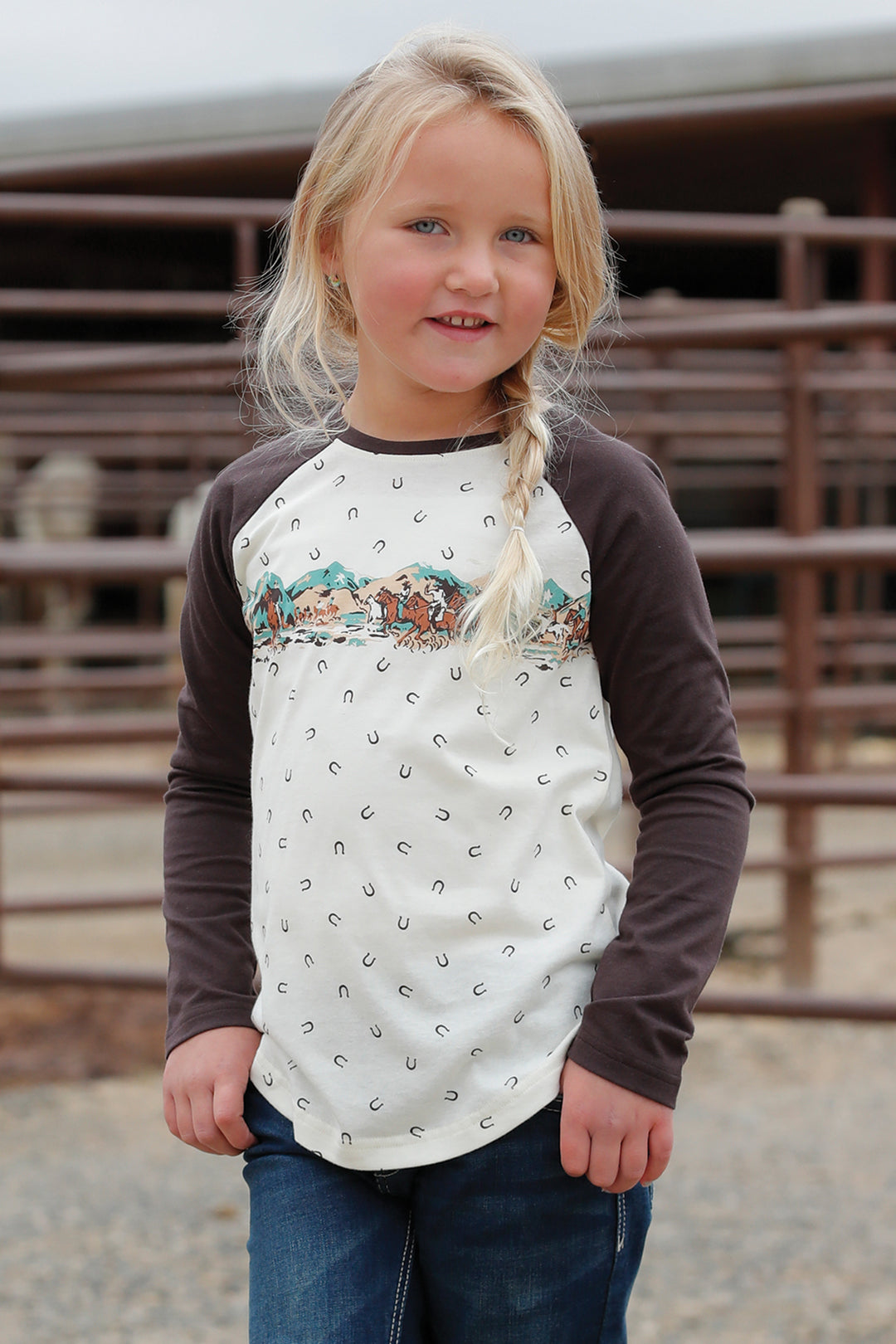Cruel Girl's Horse Shoe Long Sleeve Tee