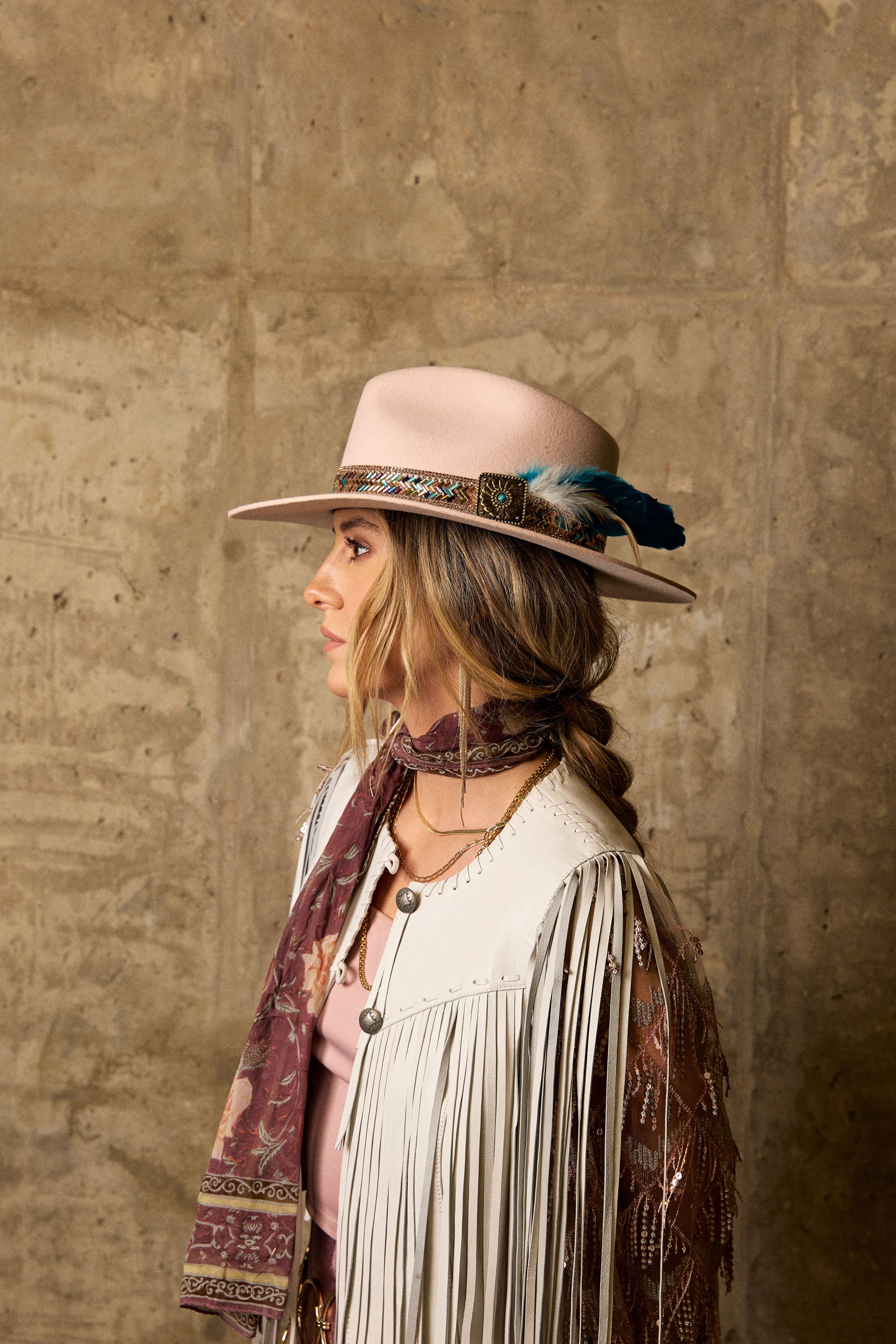 Charlie 1 Horse Powder Pink Hillbilly Hippie Hat – West 20 Saddle Co.