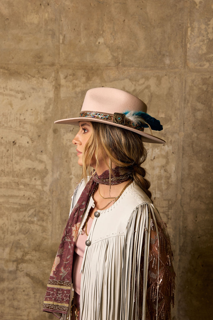 Charlie 1 Horse Powder Pink Hillbilly Hippie Hat