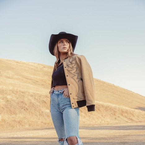 Western and Co Women's Carmel Embroidered Bomber Jacket