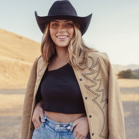 Western and Co Women's Carmel Embroidered Bomber Jacket