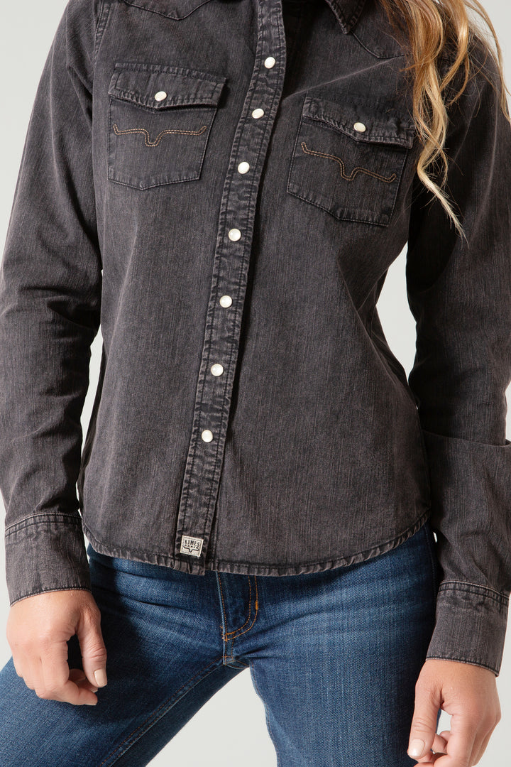 Kimes Ranch Women's Black Denim Kaycee Top