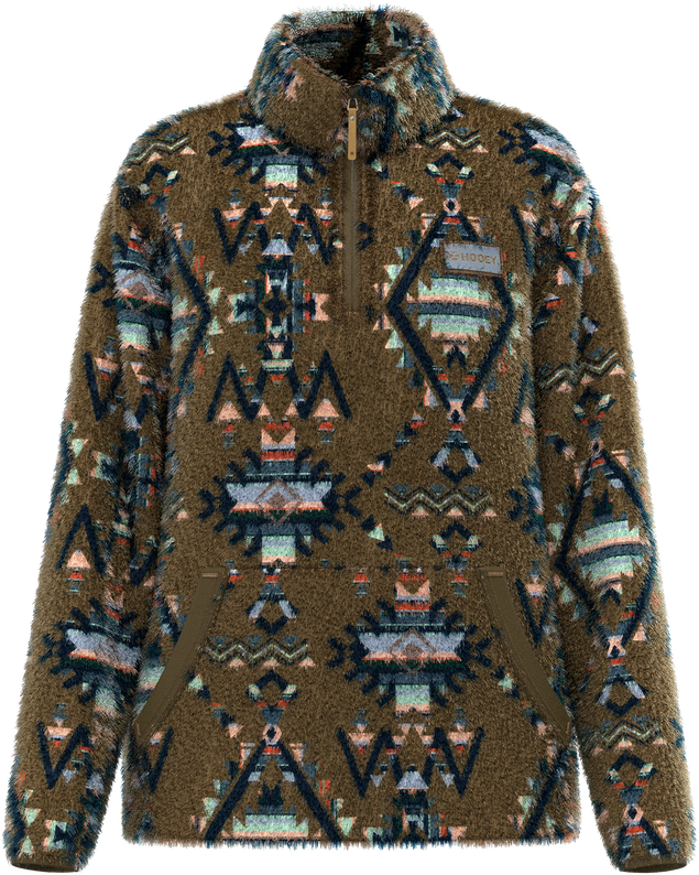 Hooey Women's Shitake Aztec Telluride Fleece Pullover
