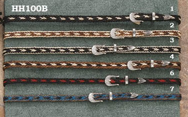 Austin Accent 3 strand Horsehair with Buckle Hatband