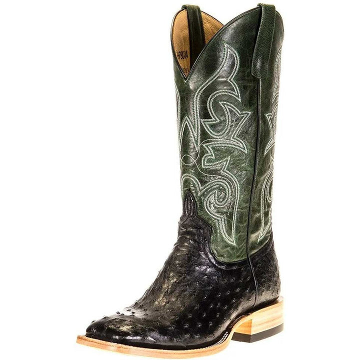 Horse Power Emerald Explosion Full Quill Ostrich Western Boot