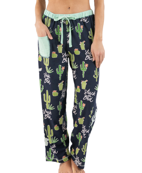 Lazy One Women's Blue Stuck in Bed Regular Pj Set
