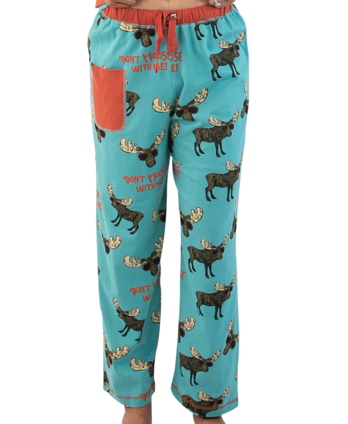 Lazy One Women's Blue Don't Moose With Me Pj Set