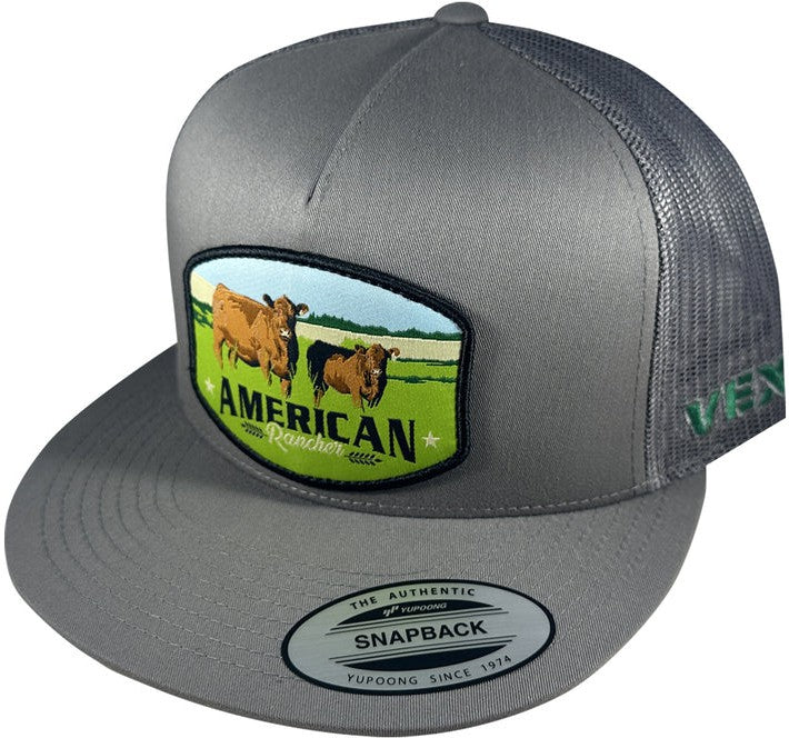 Vexil Red Angus Cow Calf American Rancher Steel Grey Hat – West 20