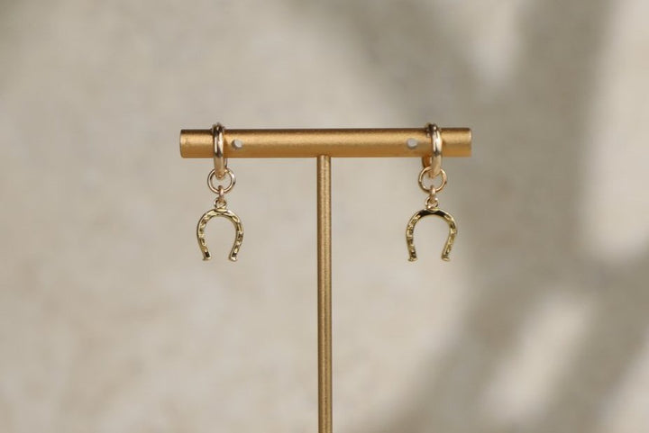 Rachel Nathan Horseshoe Huggie Earrings